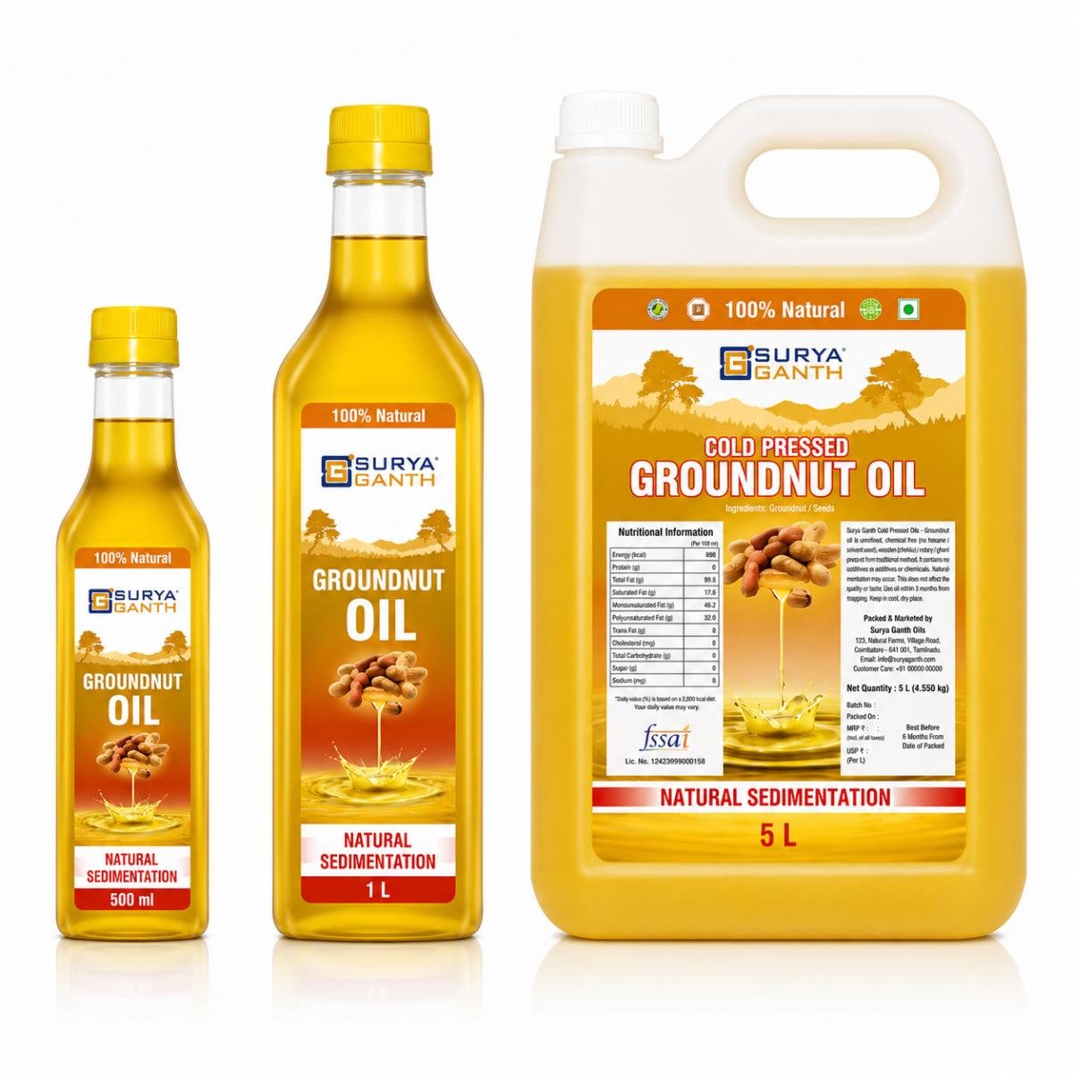 Cold Pressed Groundnut Oil
